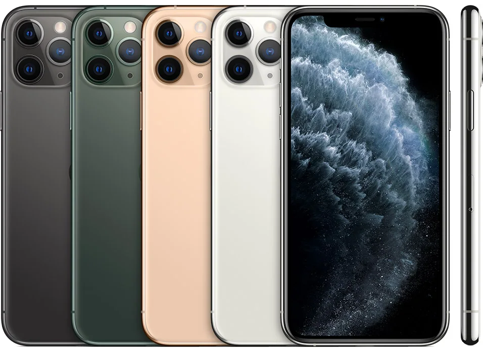 iPhone 11 Pro — Silver, space gray, gold, midnight green