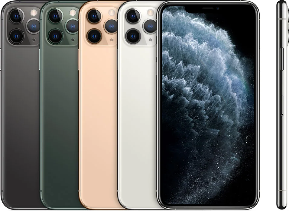 iPhone 11 Pro Max — Silver, space gray, gold, midnight green