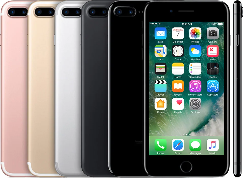 iPhone 7 Plus — Black, jet black, gold, rose gold, silver, (PRODUCT)RED