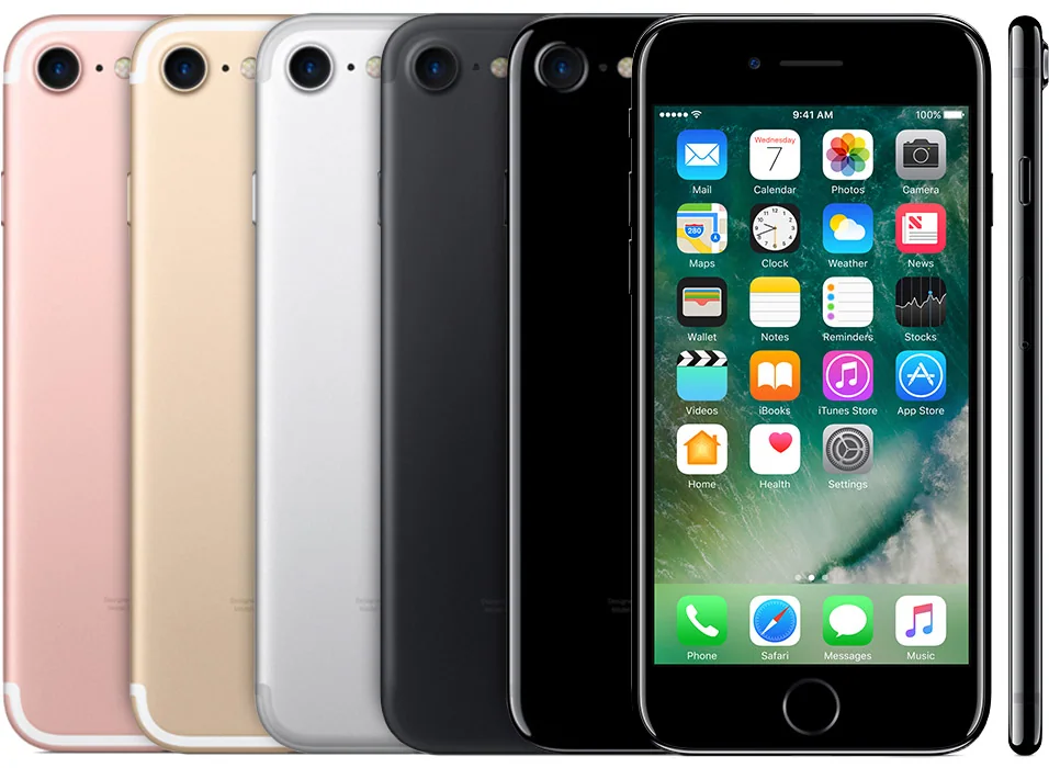iPhone 7 — Black, jet black, gold, rose gold, silver, (PRODUCT)RED